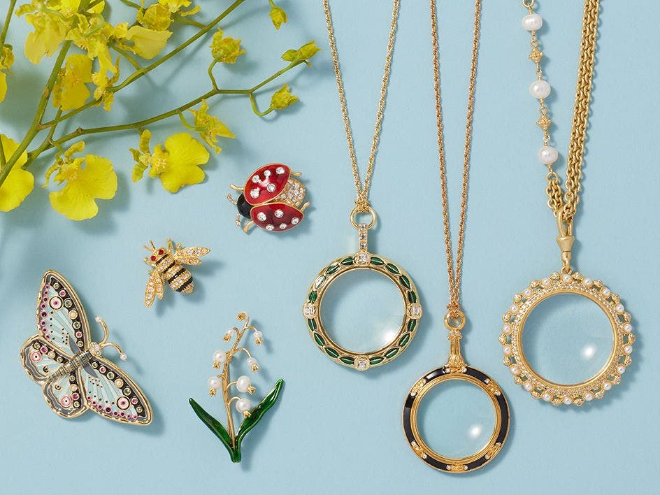 Brooches and Magnifier Necklaces