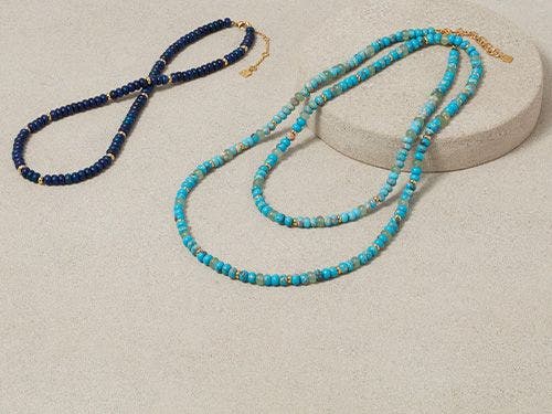 Egyptian Turquoise Beaded Necklace