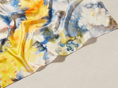 Demuth Watercolor Silk Scarf