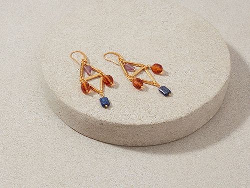 Cypriot Gems Chandelier Earrings